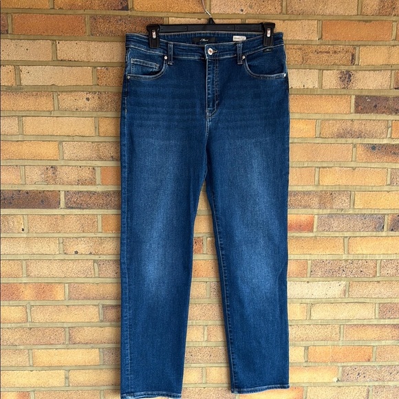 Mavi Veronica High Rise Straight Leg dark wash cotton blend premium Blue Jeans - Picture 2 of 12